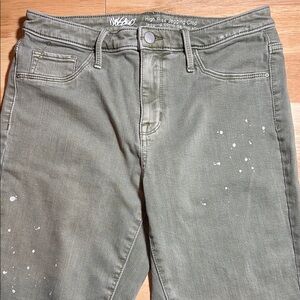 Mossimo Olive Green High Rise Jegging Crop